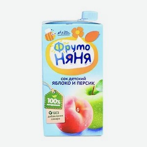Сок яблочно-персиковый неосветленный ФрутоНяня 0,5л