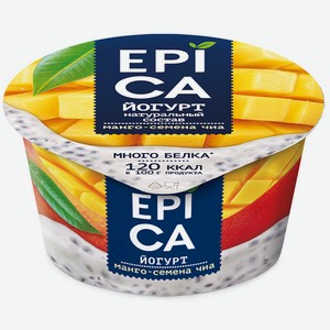 Йогурт Ehrmann Epica манго-семена чиа 5% 130г
