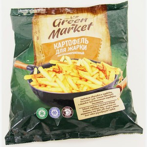 Овощи замороженные картофель для жарки Green Market 900г