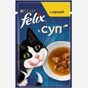 Корм для кошек суп с курицей Felix 48г