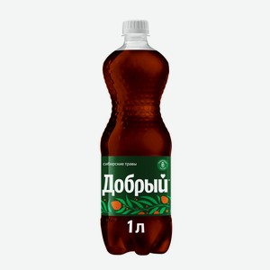 Напиток безалкогольный сильногазированный Добрый, Сибирские травы Лимонады России 1л