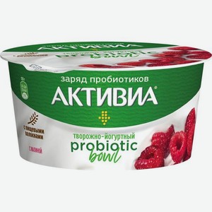 Продукт творожно-йогуртный Probiotic Bowl с малиной 3.5% Активиа