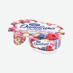 Йогурт Даниссимо Фантазия хрустящие шарики с ягодным вкусом 6,9%