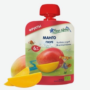 Пюре манго Органик от 6 месяцев 90г Fleur Alpine