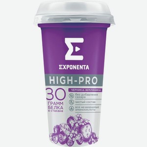 Напиток кисломолочный черника-земляника Exponenta high-pro 250г Exponenta