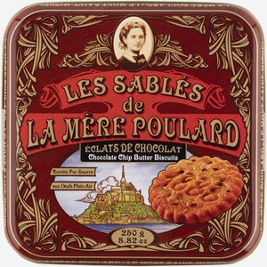 Печенье песочное Ла Мер Пуляр с шоколадом сливочное Ла Мер Пуляр ж/б, 250 г