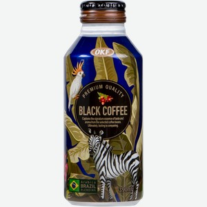 Напиток негаз кофейный ОКФ Черный кофе без сахара ОКФ Корпорейшн ж/б, 0,39 л