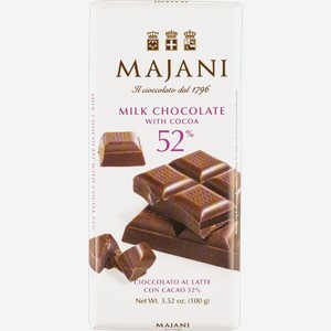 Шоколад молочный 52% Маджани Маджани м/у, 100 г