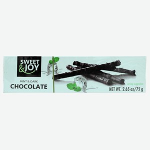Шоколад темный Свит энд Джой соломка с мятным вкусом Свит Брендс кор, 75 г