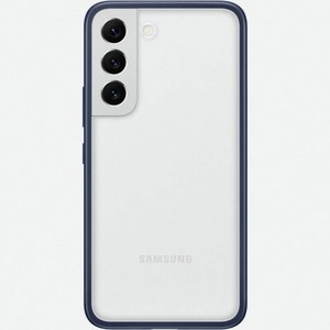 Чехол Samsung Frame S22 прозрач.с темно-синей рамкой (EF-MS901)