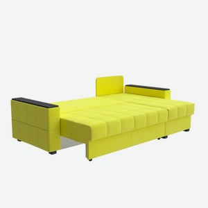 Орматек Угловой диван-кровать Dusseldorf (Ткань: Велюр Enigma 22 желтый) 143x202