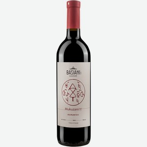 Вино  Басиани  Мукузани, 2020, 2020, 750 мл, Красное, Сухое