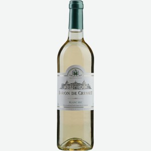 Вино  Барон де Крессе  Белое Сухое, 750 мл, Белое, Сухое