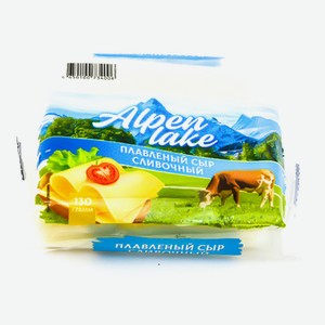 Сыр плавленый сливочный слайсы Alpen lake 45% 130г