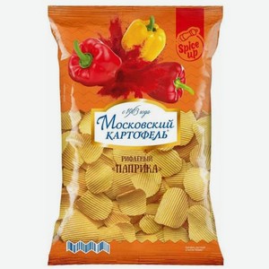 Чипсы Московский картофель рифленые со вкусом паприки, 130 г