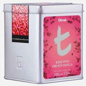 Чай чёрный Dilmah t-Series Rose with French vanilla, 100 г