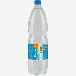 Вода негазированная Моя цена артезианская, 1.5 л
