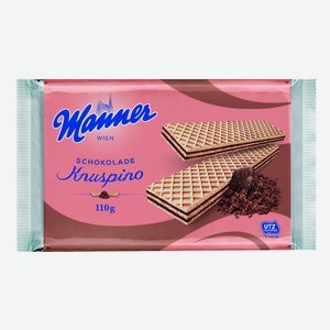 Вафли Кнуспино Маннер с шоколадным кремом Маннер м/у, 110 г