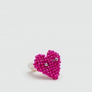 Кольцо DETALI NA SHEYU Ring Pink Heart With Piercing 17 шт