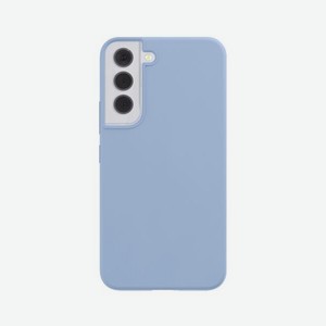 Чехол защитный VLP Silicone case для Samsung S22, серо-голубой
