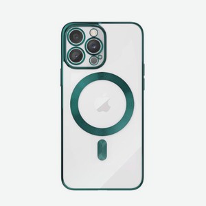 Чехол UZAY с цветной рамкой и Magsafe для iPhone 14 ProMax, темно-зеленый
