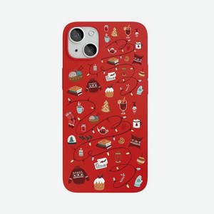 Чехол защитный VLP Art Collection для iPhone 13, Winter, красный