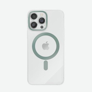 Чехол защитный VLP Line case with MagSafe для iPhone 14 ProMax, зеленый