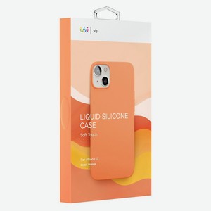 Чехол защитный VLP Silicone case для iPhone 13, оранжевый