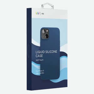 Чехол защитный VLP Silicone case для iPhone 13, темно-синий