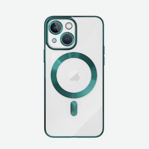 Чехол UZAY с цветной рамкой и Magsafe для iPhone 14 Plus, темно-зеленый