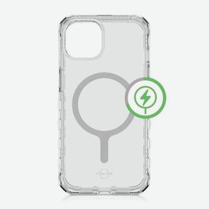 Чехол антибактериальный ITSKINS SUPREME CLEAR для iPhone 14/13 ( 6.1 ), белый/прозрачный