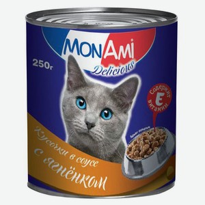 Влажный корм для кошек «Монами» ягненок в соусе, 250 г