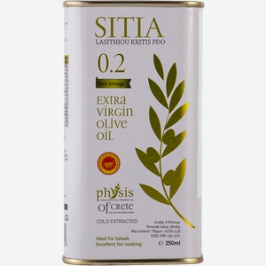 Масло оливковое 0,29% Физис оф Крит PDO E.V. Сития Асмарианаки Мария ж/б, 250 мл