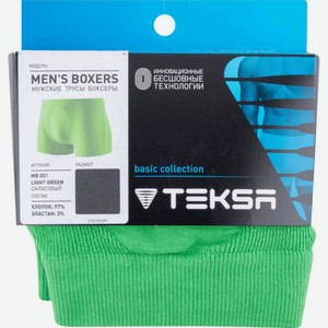 Трусы-боксеры мужские Teksa Basic бесшовные цвет: салатово-зелёный размер: 2XL