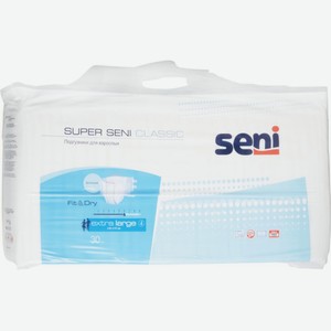 Подгузники для взрослых Super Seni Classic extra large 4 (130-170 см), 30 шт.
