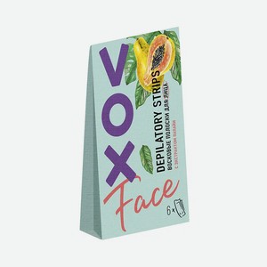 Полоски восковые для лица VOX с экстрактом папайи 8 шт