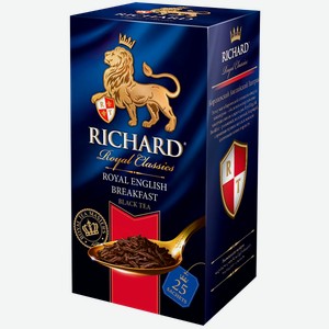 Чай черный в пакетиках Ричард Английский завтрак Компания Май кор, 25*2 г