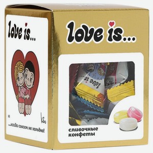 Жевательные конфеты LOVE IS  Золотая коллекция , сливочные, ассорти вкусов, 105г, ш/к 10951