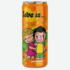 Газированный напиток Love Is ананас-апельсин, 330 мл