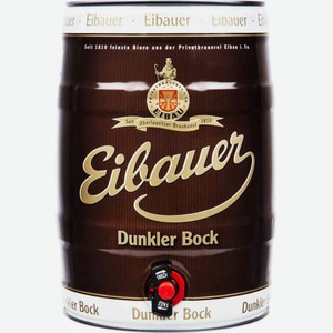 Пиво Eibauer Dunkler Bock 1810 темное фильтрованное 6,7 % алк., Германия, 5 л