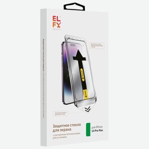 Защитное стекло ELFY с аппликатором от пыли для iPhone 14 Pro Max