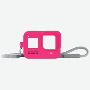 Силиконовый чехол с ремешком GoPro Sleeve + Lanyard HERO8 Neon Pink (AJSST-007)