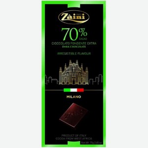 Шоколад Zaini горький 70%, 75г