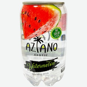 Напиток Aziano Watermelon со вкусом Арбуза безалкогольный слабогазированный, 350мл
