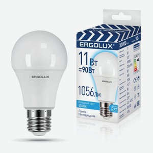 Лампа светодиодная <Ergolux> LED A60 11Вт Е27 4500К 220-240В Китай