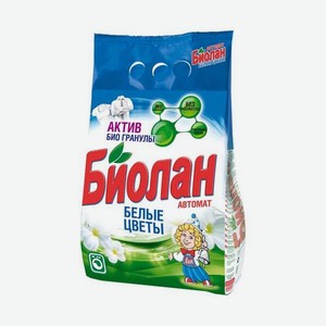 Стиральный порошок <Биолан> автомат Белые цветы 2.4кг Россия