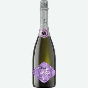 Вино Abrau Light Zero игристое белое полусладкое безалкогольное 0.5% 750мл