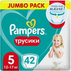 Подгузники-трусики Pampers Junior №5 12-17/15-18кг 48/42шт в ассортименте