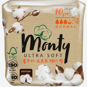 Прокладки Monty Ultra Soft Нормал 10шт