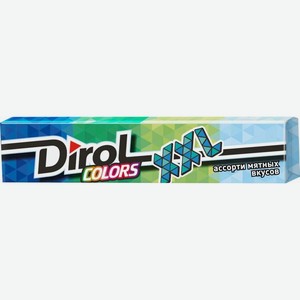 Жевательная резинка Dirol Colors XXL ассорти мятных вкусов 19г
